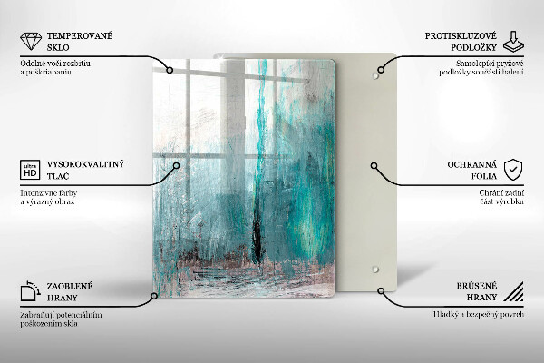 Protection pour plaque de cuisson Plumes de perroquet colorées