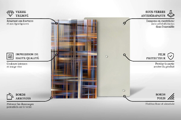 Protection pour plaque de cuisson Lignes de peinture abstraites