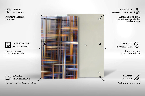 Protection pour plaque de cuisson Lignes de peinture abstraites