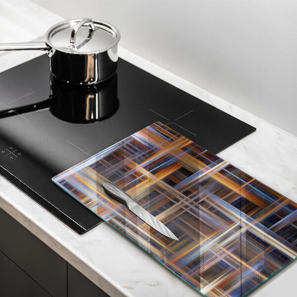 Protection pour plaque de cuisson Lignes de peinture abstraites