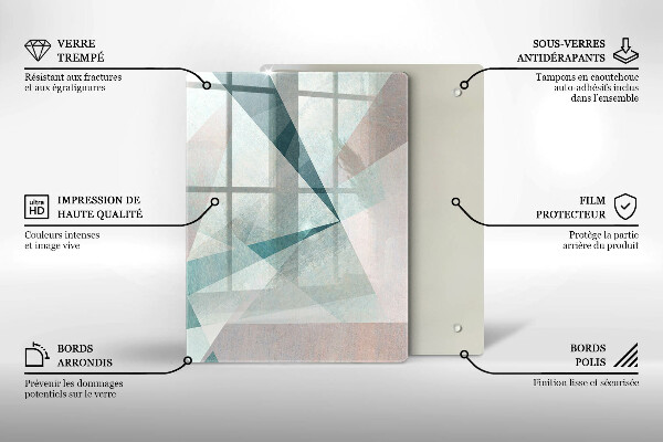 Protection pour plaque de cuisson Lignes de peinture abstraites