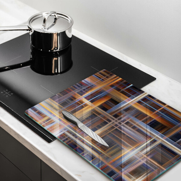 Protection pour plaque de cuisson Lignes de peinture abstraites