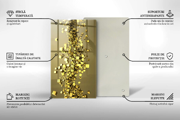 Planche à découper verre Géométrie 3D abstraite