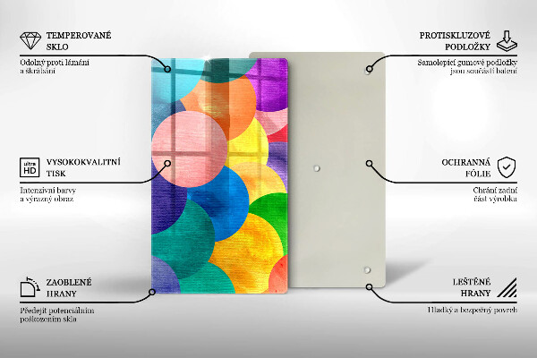 Protection pour plaque de cuisson Cercles colorés