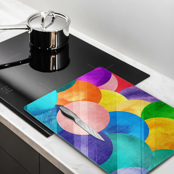 Protection pour plaque de cuisson Cercles colorés