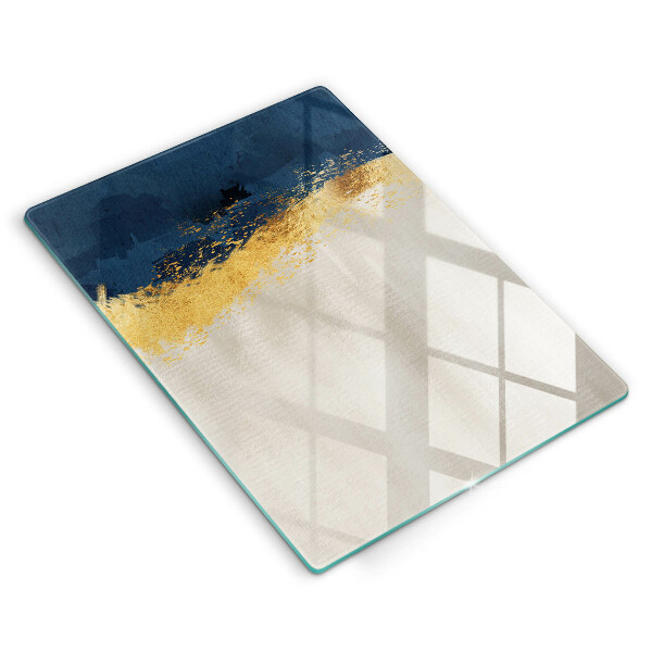 Planche à découper verre Abstraction de l'or