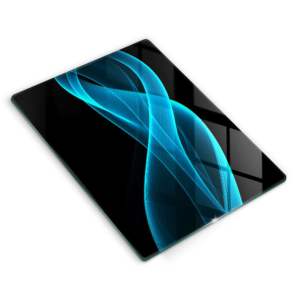 Protection pour plaque de cuisson Abstraction bleue