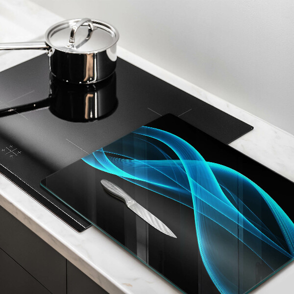 Protection pour plaque de cuisson Abstraction bleue