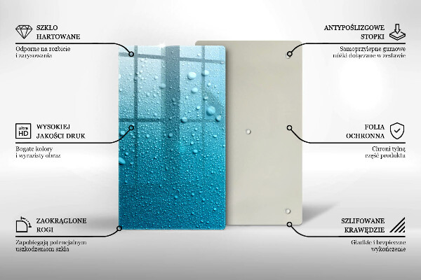 Protection pour plaque de cuisson Gouttes d'eau