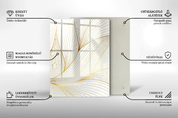 Planche à découper verre Carrés 3D abstraits