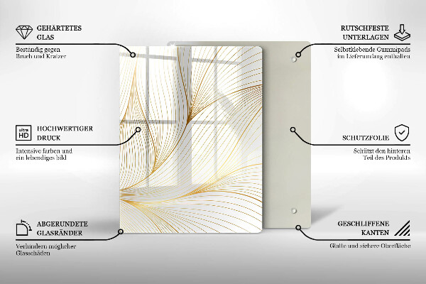 Planche à découper verre Carrés 3D abstraits