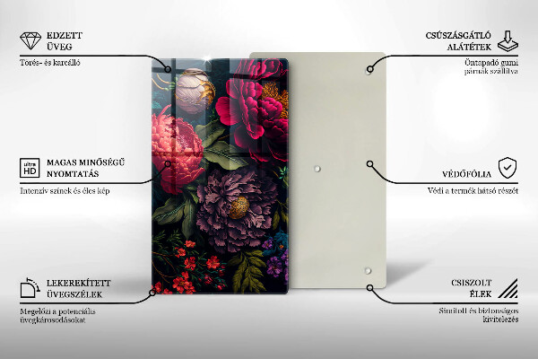 Protection pour plaque de cuisson Belles fleurs