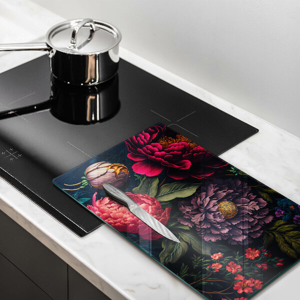 Protection pour plaque de cuisson Belles fleurs