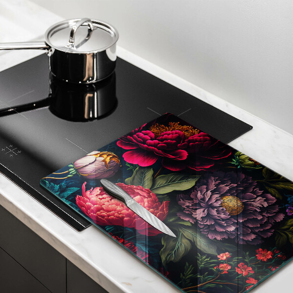 Protection pour plaque de cuisson Belles fleurs