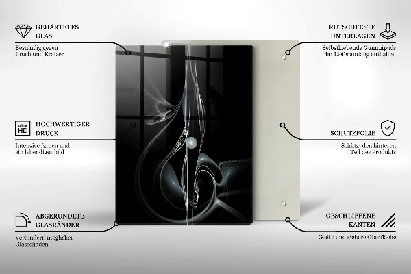 Planche à découper verre Bouquet de roses délicates