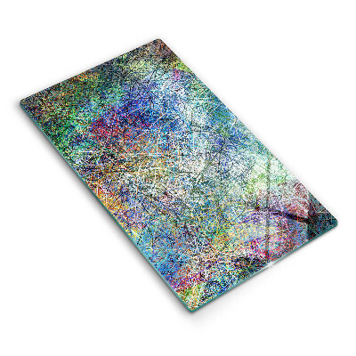 Planche à découper verre Abstraction de lignes colorées