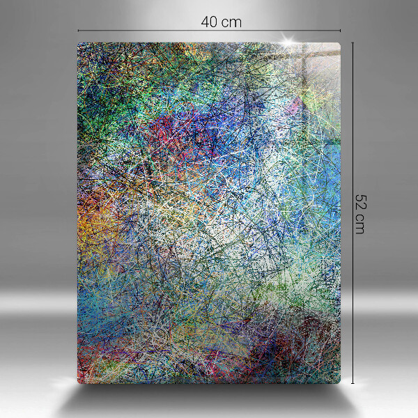 Planche à découper verre Abstraction de lignes colorées