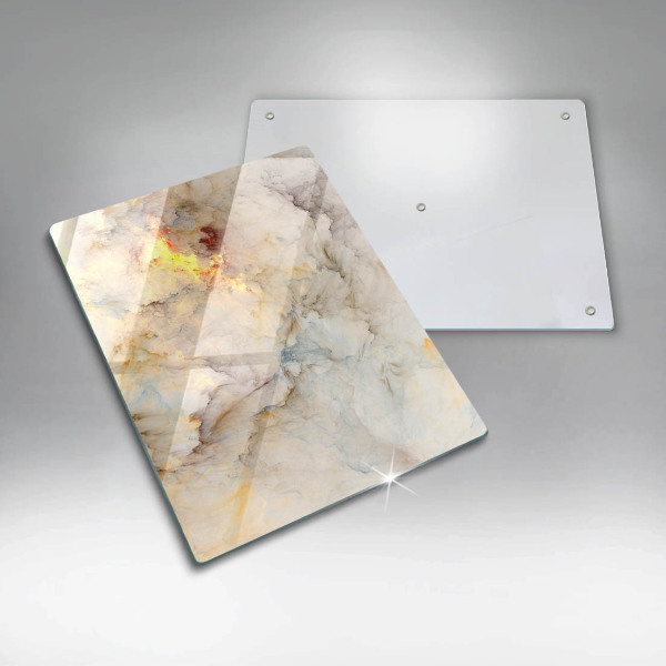 Protection pour plaque de cuisson Texture de marbre avec de l'or