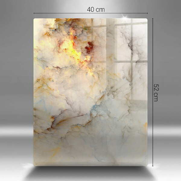 Protection pour plaque de cuisson Texture de marbre avec de l'or