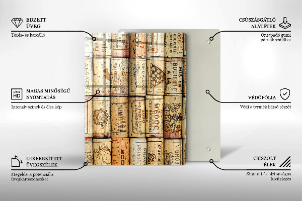 Planche à découper verre Abstraction de lignes douces