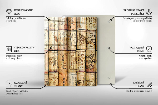 Planche à découper verre Abstraction de lignes douces