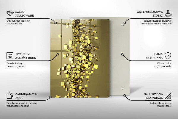 Planche à découper verre Abstraction de formes 3D