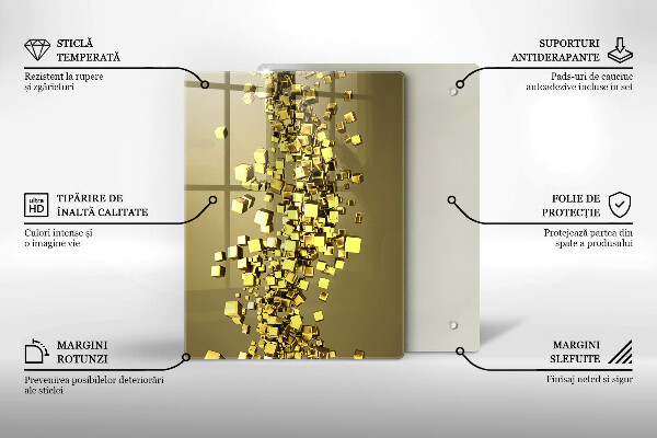 Planche à découper verre Abstraction de formes 3D