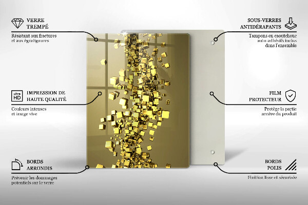 Planche à découper verre Abstraction de formes 3D