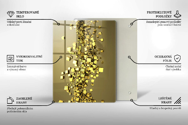 Planche à découper verre Abstraction de formes 3D