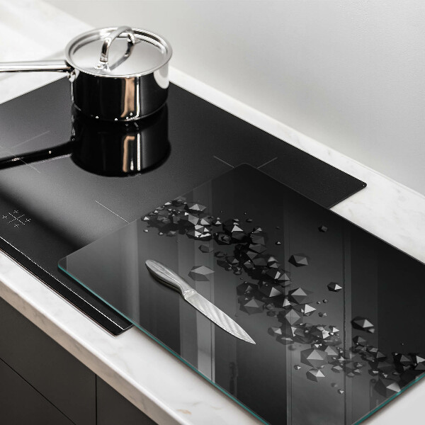 Planche à découper verre Abstraction de formes 3D