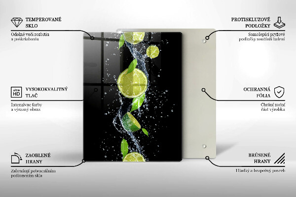 Planche à découper verre Plumes d'oiseaux bohèmes