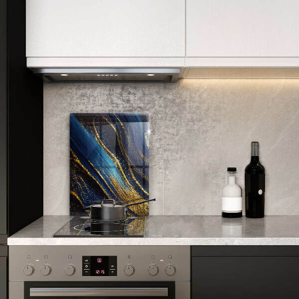 Protection pour plaque de cuisson Abstraction bleu marine