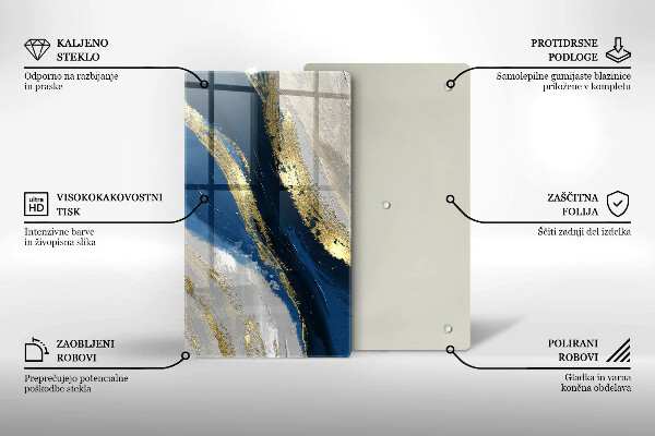 Protection pour plaque de cuisson Texture avec de l'or