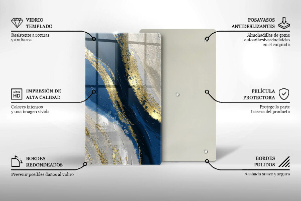 Protection pour plaque de cuisson Texture avec de l'or