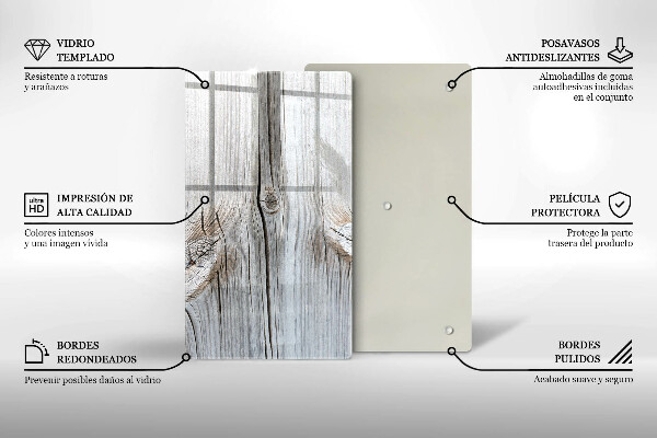 Protection pour plaque de cuisson Structure en bois clair