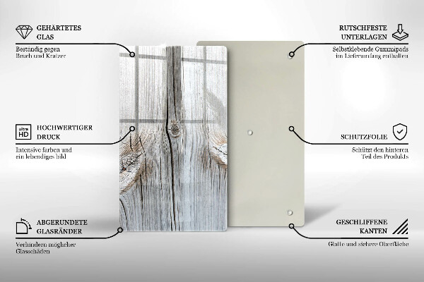 Protection pour plaque de cuisson Structure en bois clair
