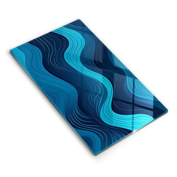 Protection pour plaque de cuisson Vagues abstraites