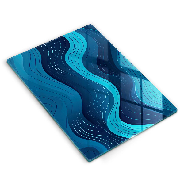 Protection pour plaque de cuisson Vagues abstraites