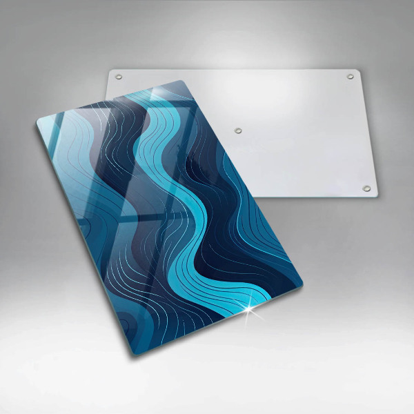 Protection pour plaque de cuisson Vagues abstraites
