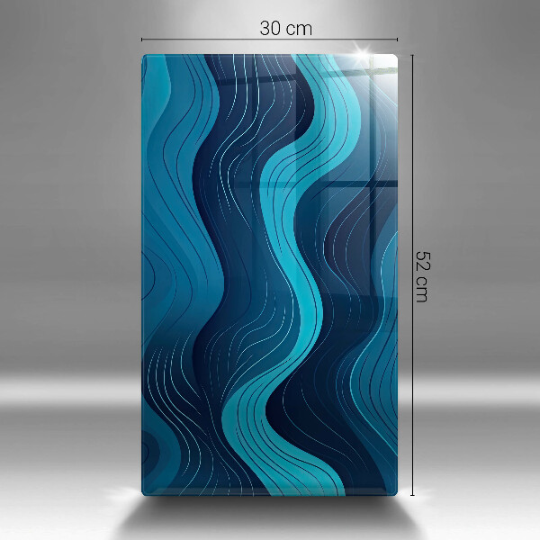 Protection pour plaque de cuisson Vagues abstraites