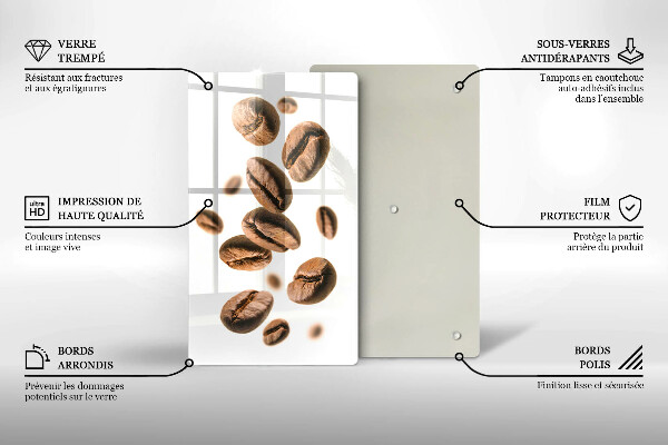 Protection pour plaque de cuisson Grains de café