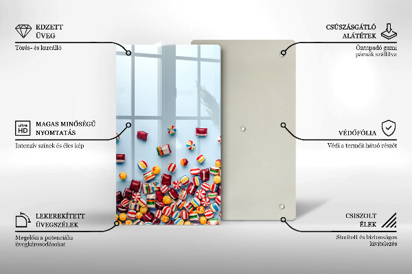 Protection pour plaque de cuisson Bonbons colorés