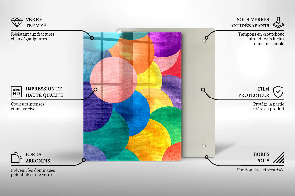 Protection pour plaque de cuisson Lignes géométriques