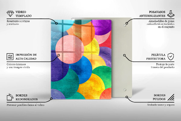 Protection pour plaque de cuisson Lignes géométriques