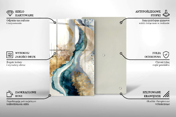 Protection pour plaque de cuisson Marbre coloré