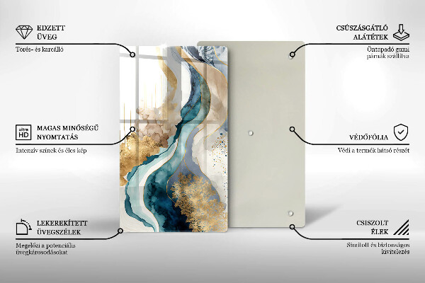 Protection pour plaque de cuisson Marbre coloré