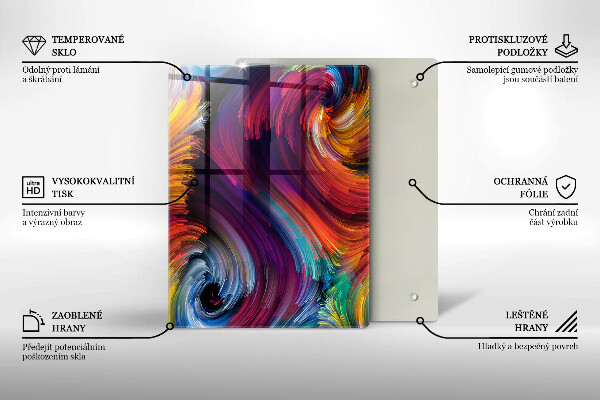 Protection pour plaque de cuisson Marbre coloré