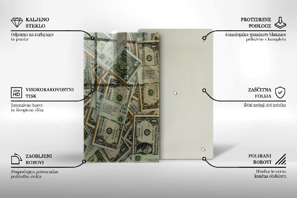 Protection pour plaque de cuisson Argent dollars