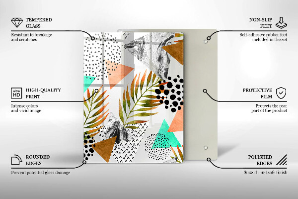 Protection pour plaque de cuisson Marbre bleu et or