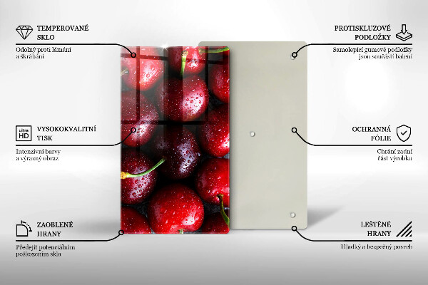 Protection pour plaque de cuisson Gros plan de cerises